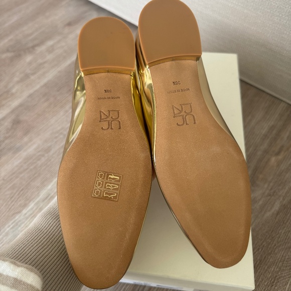 Ulla Johnson Elise Ruffle Gold Ballet Flats 36.5 NWB - Picture 3 of 5